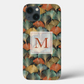 Leaf Pattern Personalize Initiaal Case-Mate iPhone Case (Achterkant)