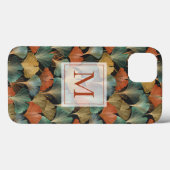 Leaf Pattern Personalize Initiaal Case-Mate iPhone Case (Achterkant (horizontaal))