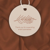 Leaf Pattern Product Logo Hang Label Card