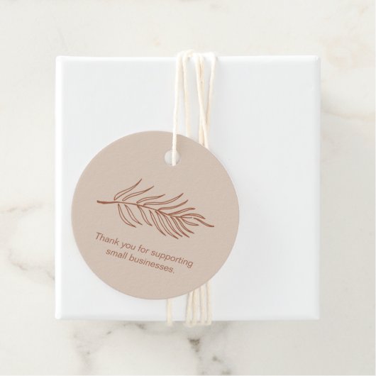 Leaf Pattern Product Logo Hang Label Card (In situ)