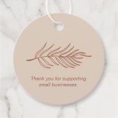 Leaf Pattern Product Logo Hang Label Card (Voorkant)