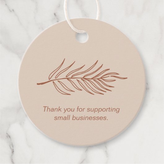 Leaf Pattern Product Logo Hang Label Card (Voorkant)