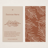 Leaf Pattern Product Logo Hang Label Card Visitekaartje (Voorkant /achterkant)