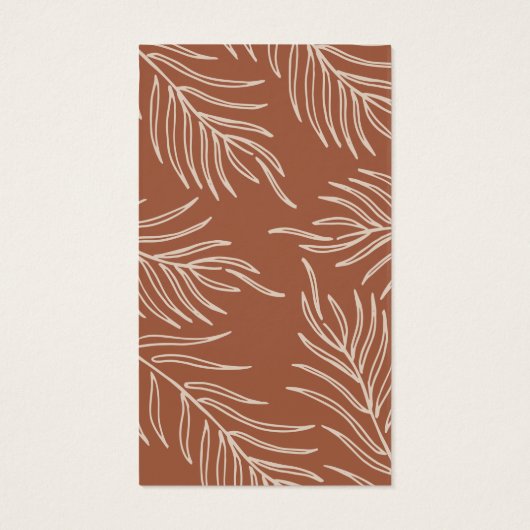 Leaf Pattern Product Logo Hang Label Card Visitekaartje (Achterkant)