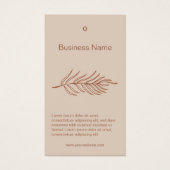 Leaf Pattern Product Logo Hang Label Card Visitekaartje (Voorkant)