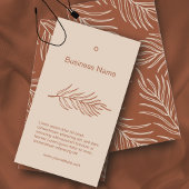 Leaf Pattern Product Logo Hang Label Card Visitekaartje
