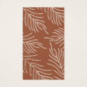 Leaf Pattern Product Price Logo Hang Label Card Visitekaartje (Achterkant)