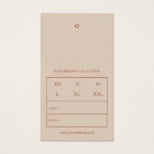 Leaf Pattern Product Price Logo Hang Label Card Visitekaartje (Voorkant)