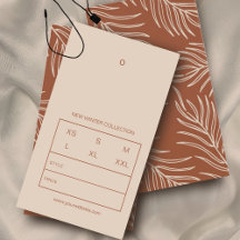 Leaf Pattern Product Price Logo Hang Label Card