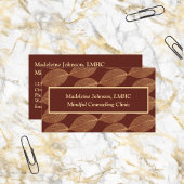 Leaf Pattern Psychologist  Counselor QR Code Visitekaartje