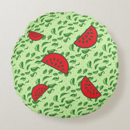 Leaf Pattern Rond Kussen