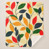 Leaf Pattern Sherpa Deken (Voorkant)
