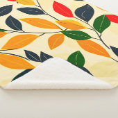 Leaf Pattern Sherpa Deken (3/4)