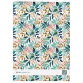 Leaf Pattern Small Business Name Logo Klembord (Achterkant)