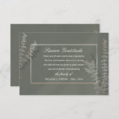 Leaf Pattern Sympathie Bedankt voor je kaarten (Voorkant / Achterkant)