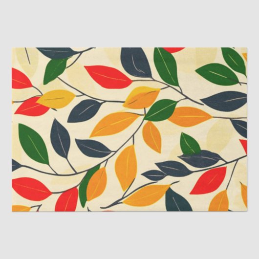 Leaf Pattern Tissuepapier (Voorkant)