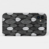 Leaf Pattern - Zwart op wit Case-Mate iPhone Case (Achterkant (horizontaal))