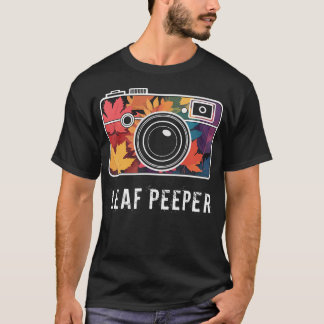 Leaf Peeper Camera Herfstloof Esdoorn Herfstblad  T-shirt