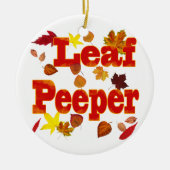 Leaf Peeper Keramisch Ornament (Voorkant)