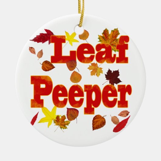 Leaf Peeper Keramisch Ornament (Voorkant)