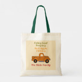 Leaf Peeping Apple Picking Handgeschilderde Truck Tote Bag (Achterkant)