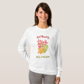 Leaf Peeping Herfst Foliage Herfst Waterverf T-shirt (Voorkant volledig)