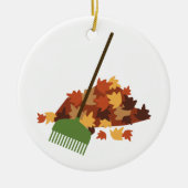 Leaf Pile Keramisch Ornament (Voorkant)