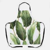 Leaf Print Apron Schort (Voorkant)
