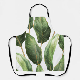 Leaf Print Apron Schort