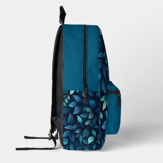 Leaf Print Backpack | Botanical Pattern School Bac Bedrukte Rugzak (Links)