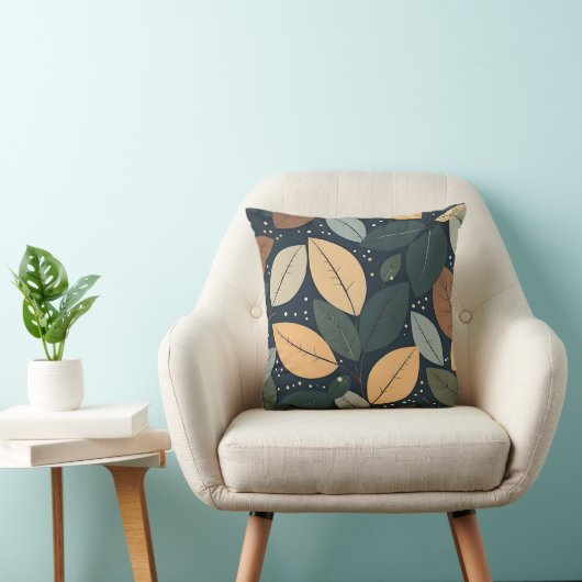 Leaf print cushion kussen (Stoel)