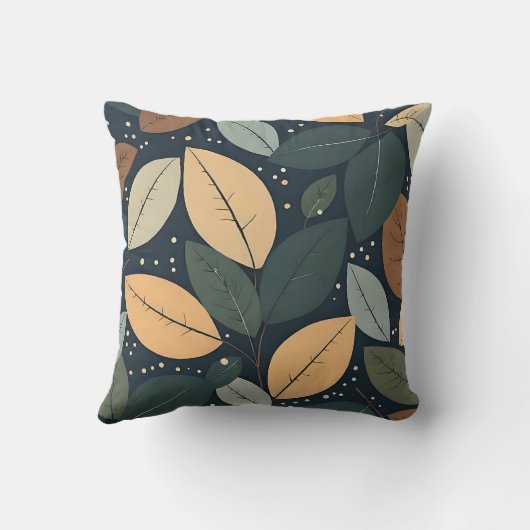 Leaf print cushion kussen (Achterkant)