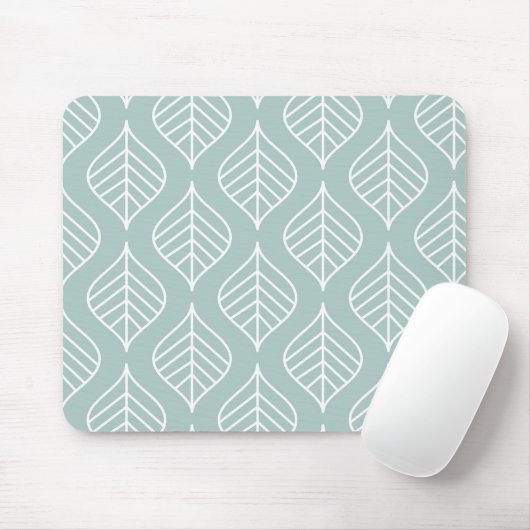 Leaf Print Mousepad - Blue Muismat (Met muis)
