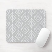 Leaf Print Mousepad - Grijs Muismat (Met muis)