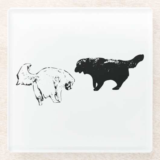 Leaf-Quiet Companions Glazen Onderzetter (Voorkant)