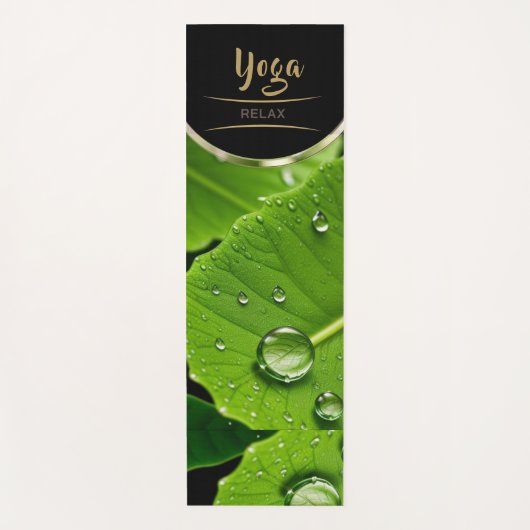 Leaf Rain Drops - Yoga Mat (Voorkant)