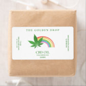 Leaf Rainbow White CBD Oil Labels (Insitu)