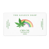 Leaf Rainbow White CBD Oil Labels (Voorkant)