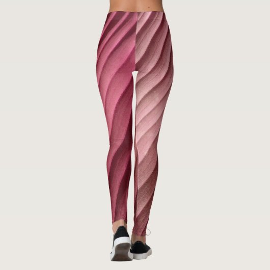 Leaf Red Diagonal Leggings (Achterkant)