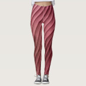 Leaf Red Diagonal Leggings (Voorkant)
