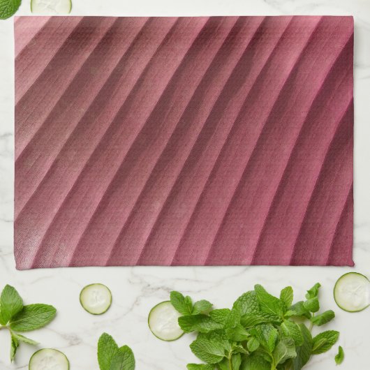 Leaf Red Diagonal Theedoek (Gevouwen)