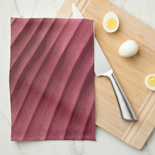 Leaf Red Diagonal Theedoek (Quarter Fold)