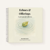 Leaf Reflection Journal – Echoes & Aanbiedingen Notitieboek (Voorkant)
