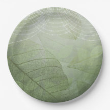 Leaf Sage Green Silver Glitter Fantasy