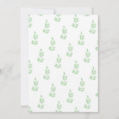 Leaf Salie Groen Monogram Minimale Bruiloft 2024 Kaart (Achterkant)