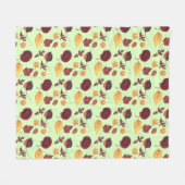 Leaf Scan op Spring Green deken (Voorkant (Horizontaal))