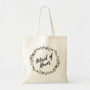 Leaf Script-Tas   Maid of Honor Tote Bag
