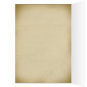 Leaf Scroll Style Wedding Menu in Beige (Binnen (Links))