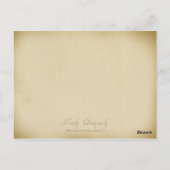 Leaf Scroll Trouwtafel Nummer Briefkaart (Achterkant)
