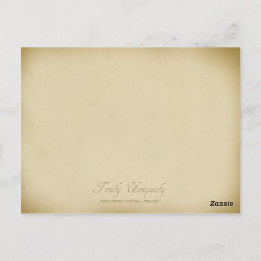 Leaf Scroll Trouwtafel Nummer Briefkaart (Achterkant)